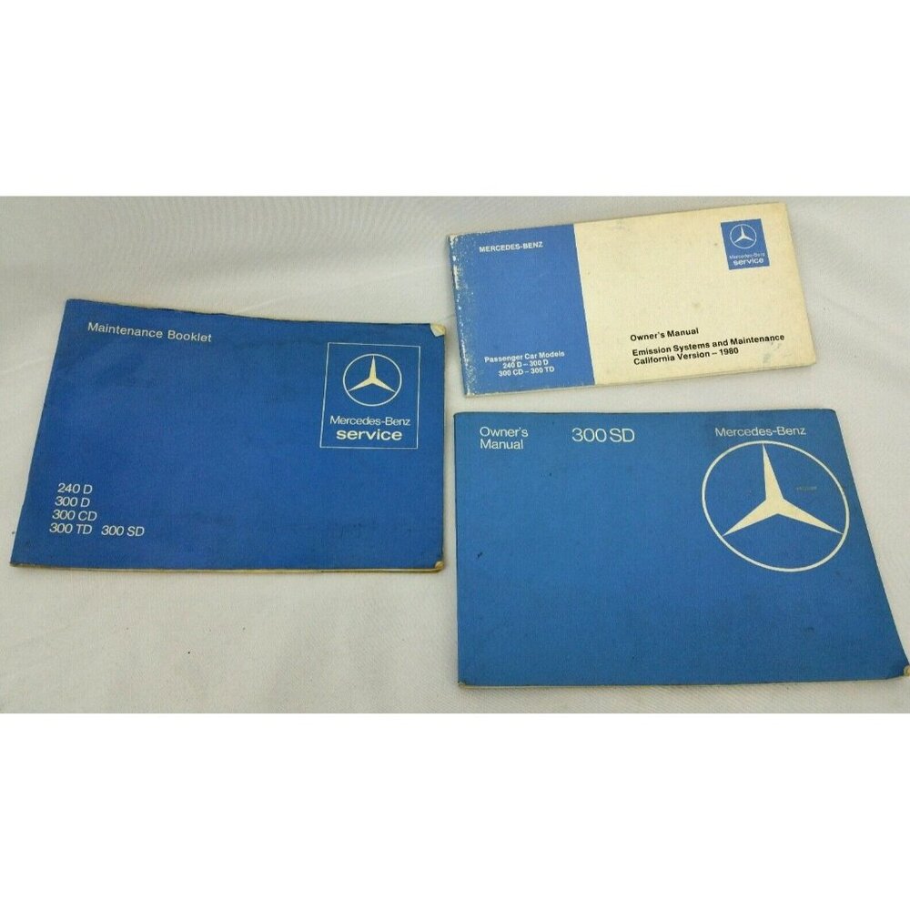 Mercedes-Benz 300SD Owners Manual & Maintenance Booklets Set 1980